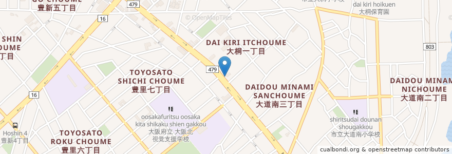 Mapa de ubicacion de eight tails en Japan, Osaka Prefecture, Osaka, Higashiyodogawa Ward.