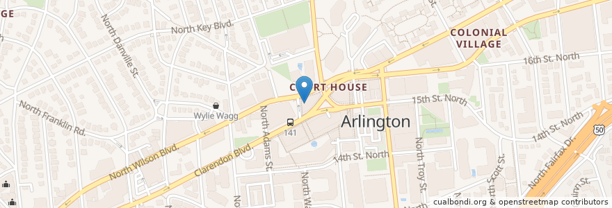Mapa de ubicacion de American Council of the Blind en Verenigde Staten, Virginia, Arlington County, Arlington.