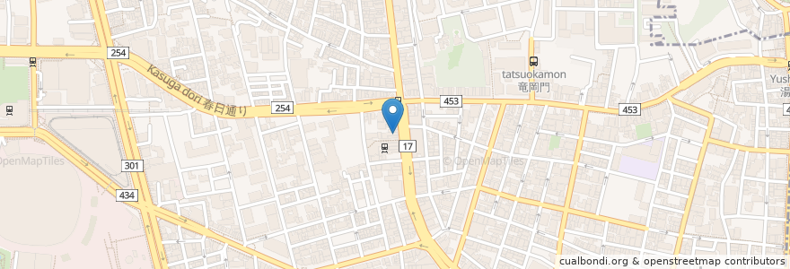 Mapa de ubicacion de ドトールコーヒーショップ en Japonya, 東京都, 文京区.