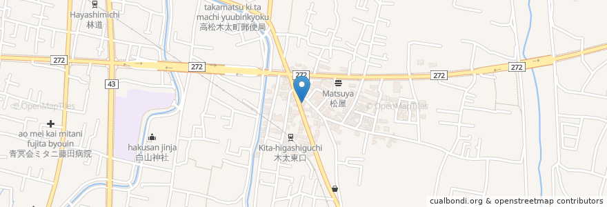 Mapa de ubicacion de 寿司とし en Japonya, 香川県, 高松市.