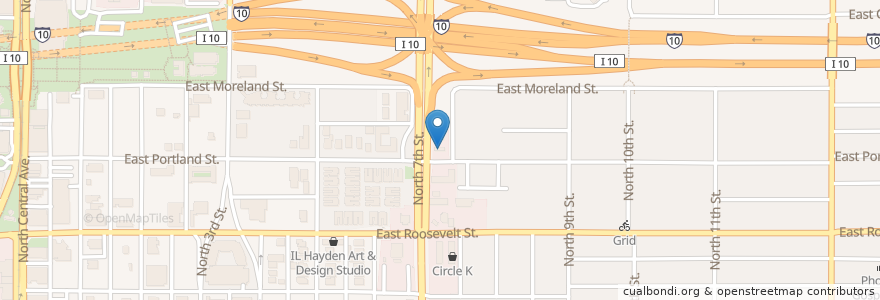 Mapa de ubicacion de Mobil en 美利坚合众国/美利堅合眾國, 亚利桑那州 / 亞利桑那州, Maricopa County, 菲尼克斯 / 鳳凰城.