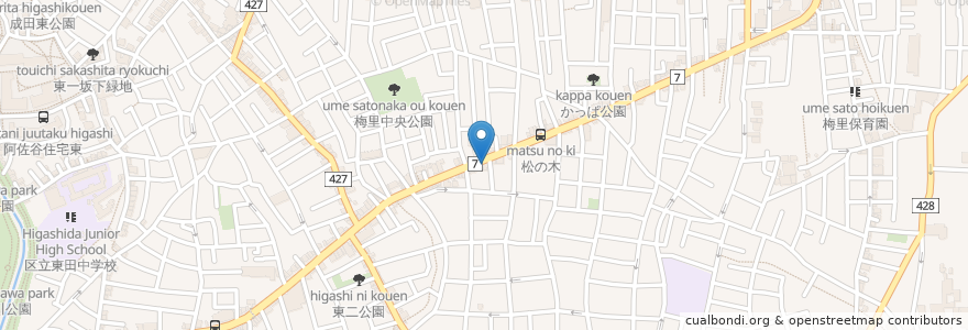 Mapa de ubicacion de Cafe Rosso en ژاپن, 東京都, 杉並区.