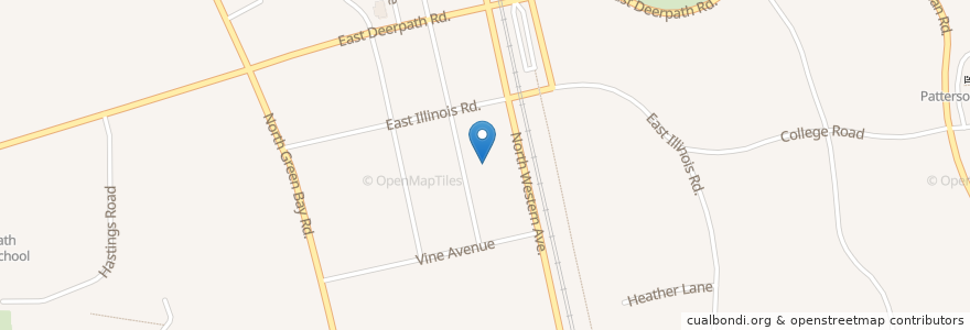 Mapa de ubicacion de CVS Pharmacy en United States, Illinois, Lake Forest.