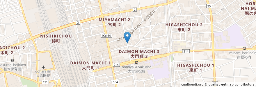 Mapa de ubicacion de マリタイ en Giappone, Prefettura Di Saitama, さいたま市, 大宮区.