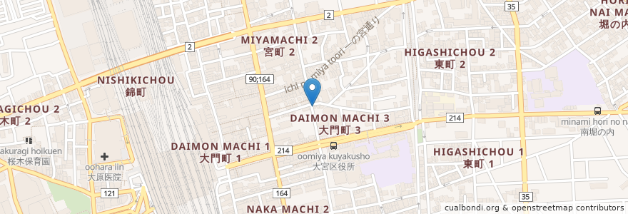 Mapa de ubicacion de ふくろう族 en 日本, 埼玉県, さいたま市, 大宮区.