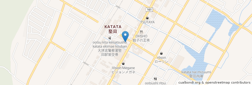 Mapa de ubicacion de 京都信用金庫 en Japan, Shiga Prefecture, Otsu.