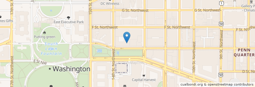 Mapa de ubicacion de Starbucks en Stati Uniti D'America, Washington, Washington.