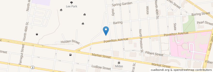 Mapa de ubicacion de Lombard Central Presbyterian Church en 美利坚合众国/美利堅合眾國, 宾夕法尼亚 / 賓夕法尼亞州, Philadelphia County, 費城.