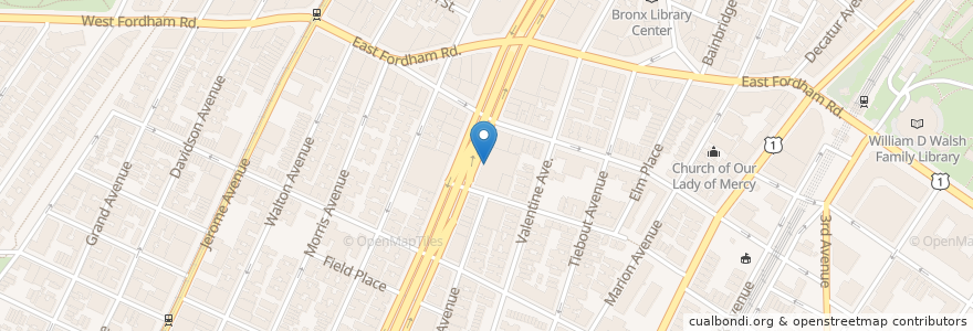 Mapa de ubicacion de BronxCare Medical and Dental at Poe en Соединённые Штаты Америки, Нью-Йорк, Нью-Йорк, Округ Бронкс, Бронкс.