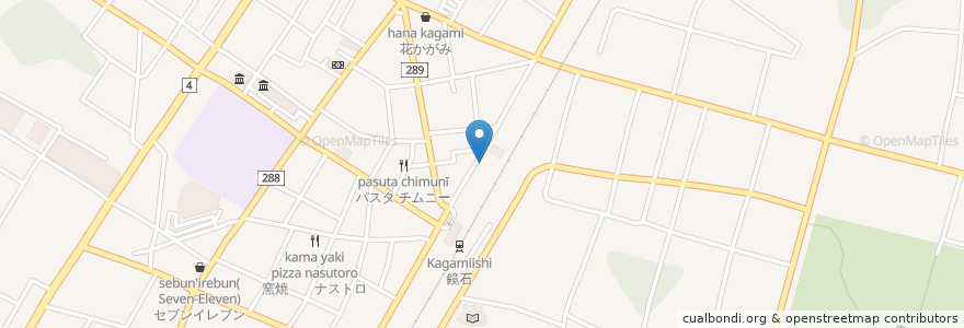 Mapa de ubicacion de 須賀川警察署 鏡石駐在所 en Japón, Prefectura De Fukushima, 岩瀬郡, 鏡石町.