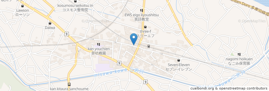 Mapa de ubicacion de 武蔵屋 en Japon, Préfecture De Kanagawa, Kawasaki, Tama-Ku.