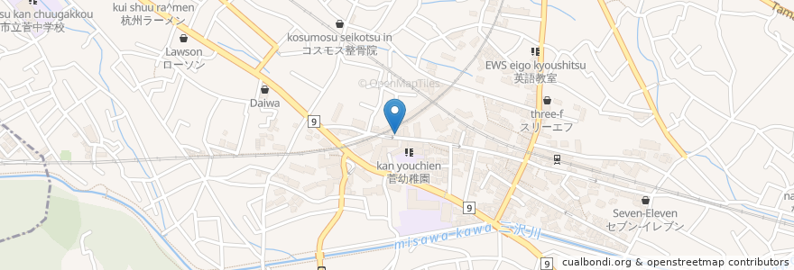 Mapa de ubicacion de フレッシュネスバーガー en Japan, Präfektur Kanagawa, 川崎市, 多摩区.