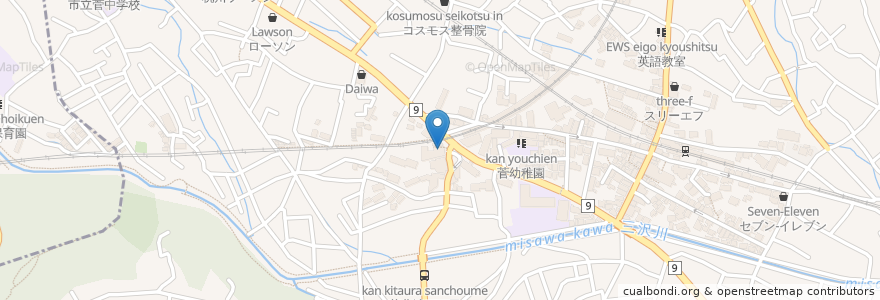 Mapa de ubicacion de サイゼリヤ en Japan, Präfektur Kanagawa, 川崎市, 多摩区.