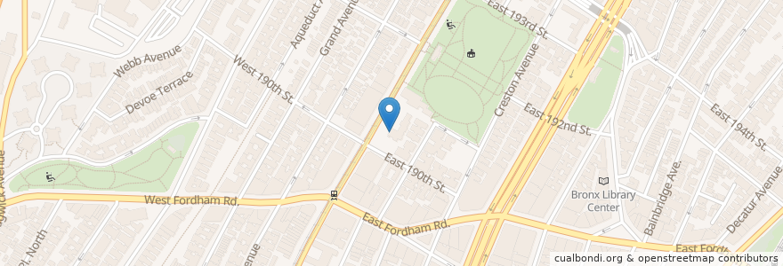 Mapa de ubicacion de Saint James Episcopal Church en 미국, 뉴욕, New York, Bronx County, The Bronx.