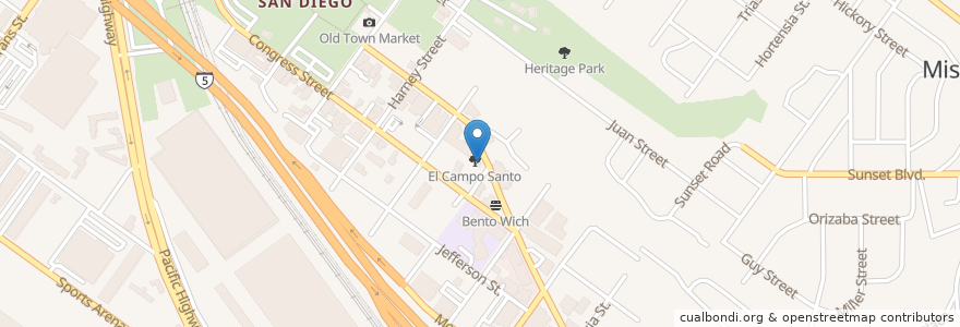Mapa de ubicacion de Ceviche House en 美利坚合众国/美利堅合眾國, 加利福尼亚州/加利福尼亞州, San Diego County, San Diego.