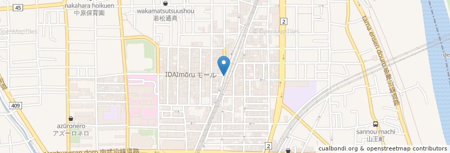 Mapa de ubicacion de 自販機 en 日本, 神奈川縣, 川崎市, 中原区.
