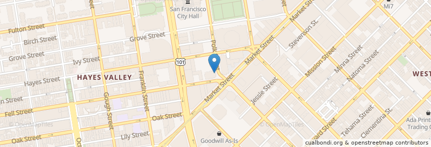 Mapa de ubicacion de The Beer Hall en Amerika Birleşik Devletleri, Kaliforniya, San Francisco, San Francisco.