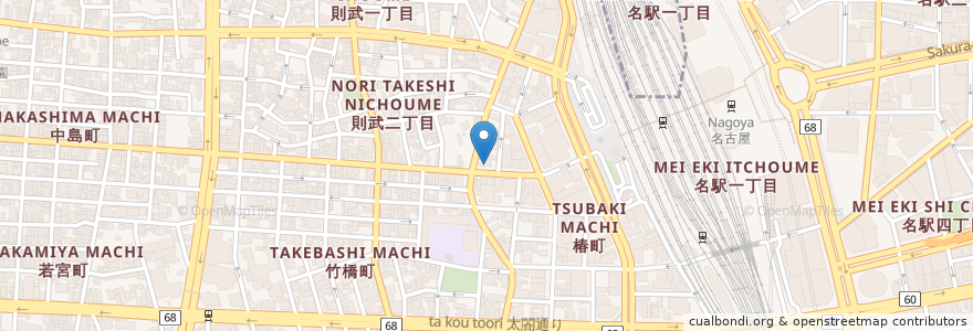 Mapa de ubicacion de まいどや en Japan, Aichi Prefecture, Nagoya, Nakamura Ward.