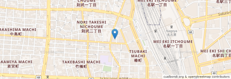 Mapa de ubicacion de Haru en Japan, Präfektur Aichi, 名古屋市, 中村区.