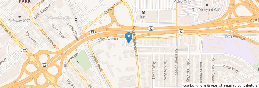 Mapa de ubicacion de Arco en 美利坚合众国/美利堅合眾國, 加利福尼亚州/加利福尼亞州, 圣马刁县, 圣马特奥.