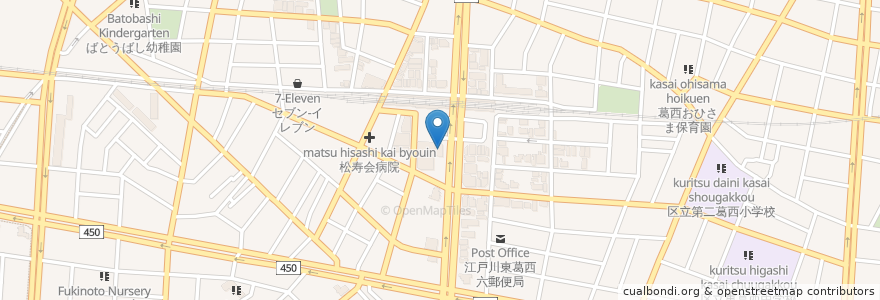 Mapa de ubicacion de 三菱UFJ銀行 en 일본, 도쿄도, 江戸川区.