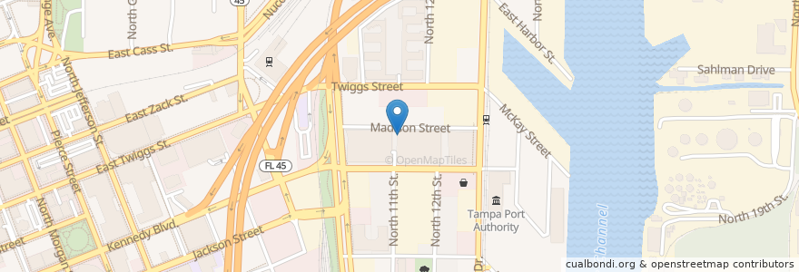 Mapa de ubicacion de Pour House en Соединённые Штаты Америки, Флорида, Hillsborough County, Tampa.
