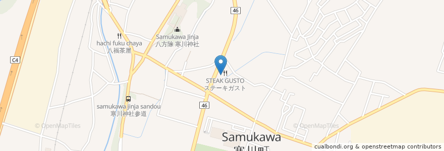 Mapa de ubicacion de ステーキガスト en Japon, Préfecture De Kanagawa, 高座郡, 寒川町.