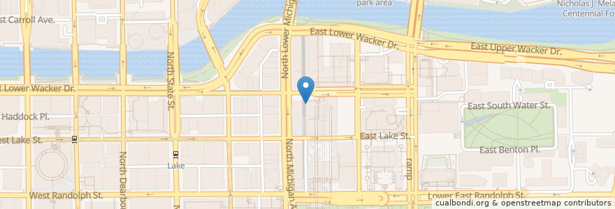 Mapa de ubicacion de Jimmy John's en 미국, 일리노이, 시카고.