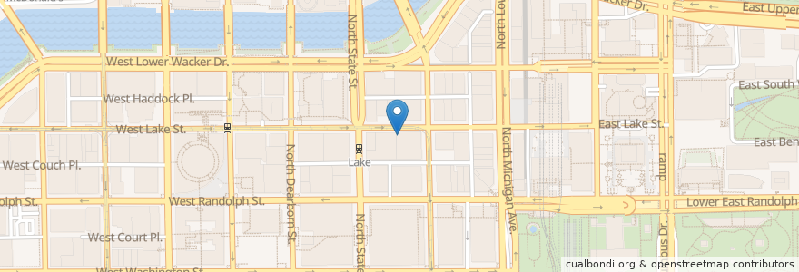 Mapa de ubicacion de Dunkin' Donuts en 미국, 일리노이, 시카고.