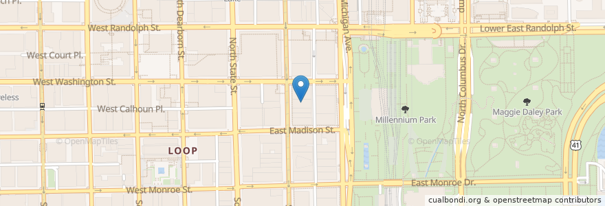 Mapa de ubicacion de Oasis Cafe en Estados Unidos Da América, Illinois, Chicago.