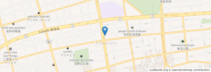 Mapa de ubicacion de くわとろ en Japón, Prefectura De Kanagawa, 平塚市.