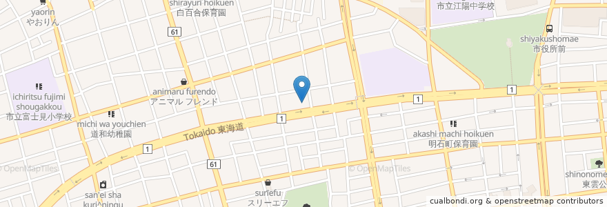 Mapa de ubicacion de 尖圓寺 en Япония, Канагава, Хирацука.