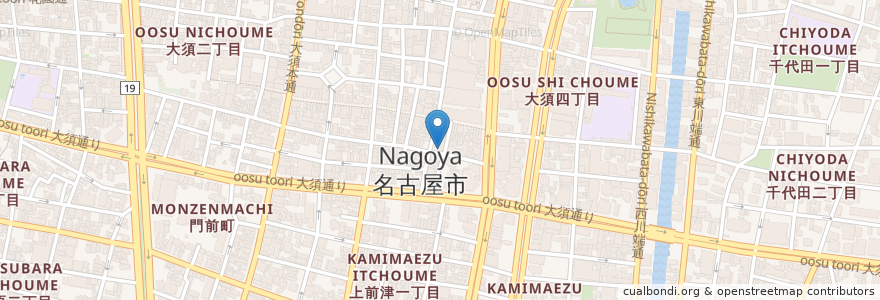 Mapa de ubicacion de Food Camp en 日本, 愛知県, 名古屋市, 中区.