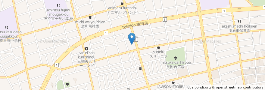 Mapa de ubicacion de スギ薬局 en Japon, Préfecture De Kanagawa, Hiratsuka.