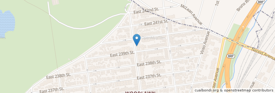 Mapa de ubicacion de Patrizia's of Woodlawn en United States, New York, New York, Bronx County, The Bronx.