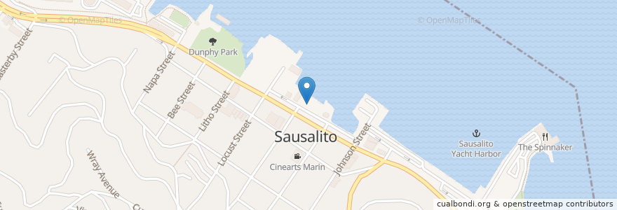 Mapa de ubicacion de Salito's Crab House and Prime Rib en Estados Unidos Da América, Califórnia, Marin County, Sausalito.