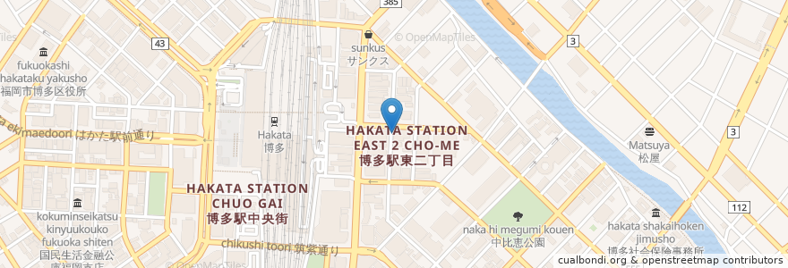 Mapa de ubicacion de Henry Poole Pub en Japan, 福岡県, Fukuoka, 博多区.