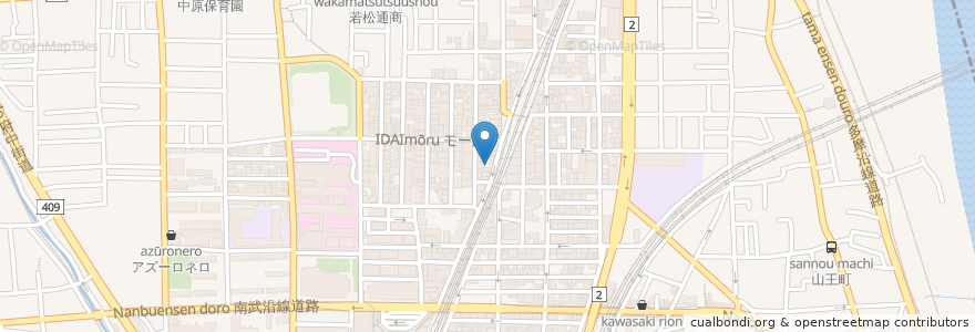 Mapa de ubicacion de アレックスパーク 新丸子第1 en Japón, Prefectura De Kanagawa, Kawasaki, 中原区.