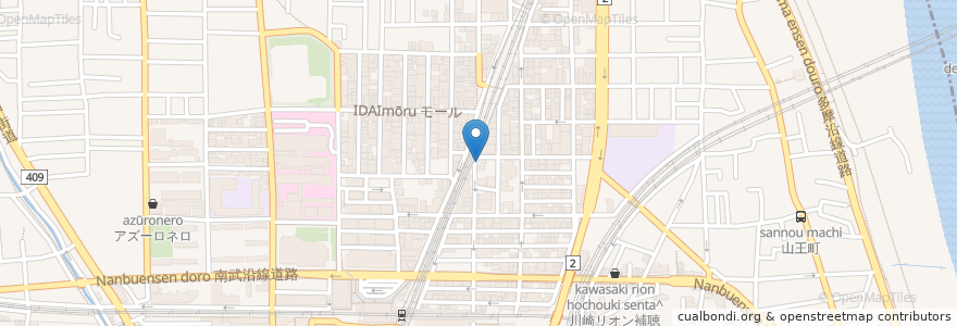 Mapa de ubicacion de アレックスパーク 新丸子第2 en Japan, Präfektur Kanagawa, 川崎市, 中原区.