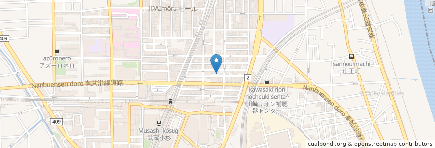 Mapa de ubicacion de Navi Park en Jepun, 神奈川県, 川崎市, 中原区.
