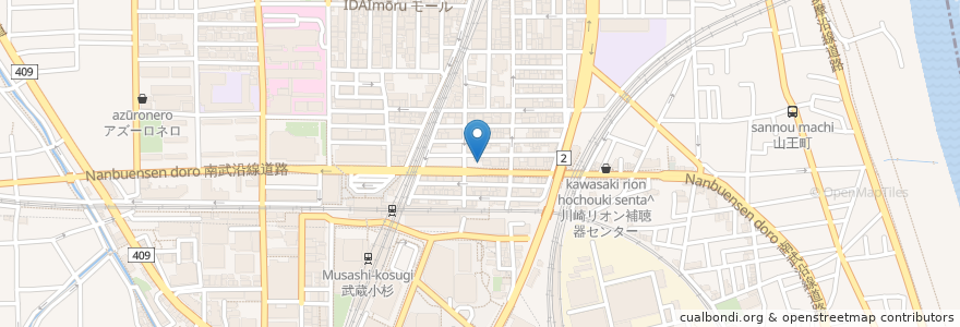 Mapa de ubicacion de アイペック 武蔵小杉第1 en Japan, 神奈川県, 川崎市, 中原区.