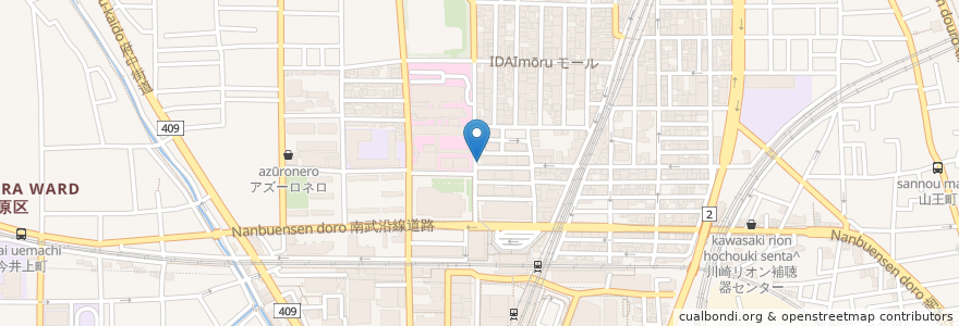 Mapa de ubicacion de タイムズ 小杉町第4 en Japon, Préfecture De Kanagawa, Kawasaki, 中原区.
