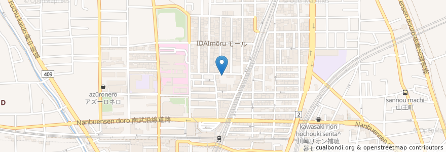 Mapa de ubicacion de タイムズ新丸子第6 en Giappone, Prefettura Di Kanagawa, 川崎市, 中原区.