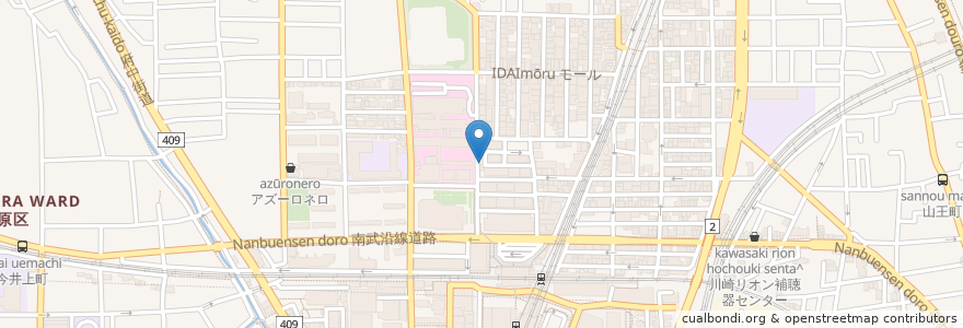 Mapa de ubicacion de タイムズ川崎小杉町第3 en Japón, Prefectura De Kanagawa, Kawasaki, 中原区.