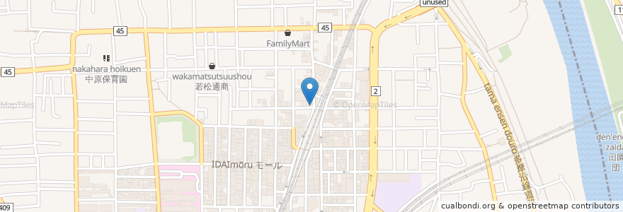 Mapa de ubicacion de ユアパーキング en ژاپن, 神奈川県, 川崎市, 中原区.