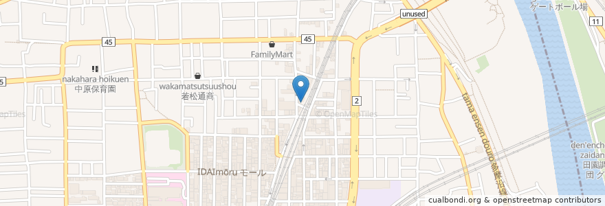 Mapa de ubicacion de ユアパーキング en Japon, Préfecture De Kanagawa, Kawasaki, 中原区.