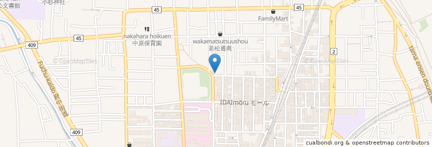 Mapa de ubicacion de 五十嵐 en ژاپن, 神奈川県, 川崎市, 中原区.