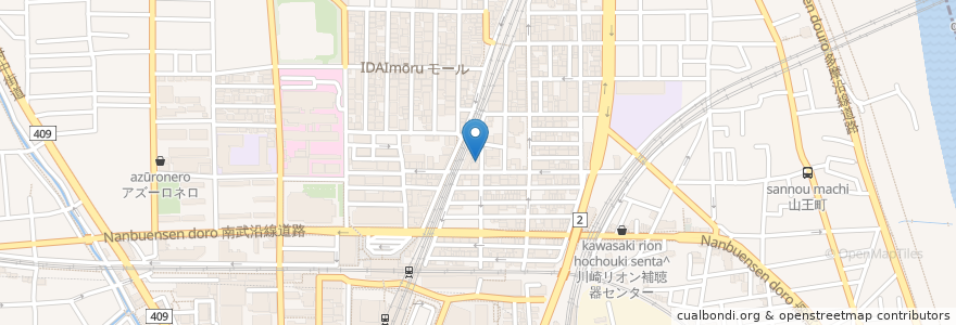 Mapa de ubicacion de 空手道 数見道場 en Japan, Präfektur Kanagawa, 川崎市, 中原区.
