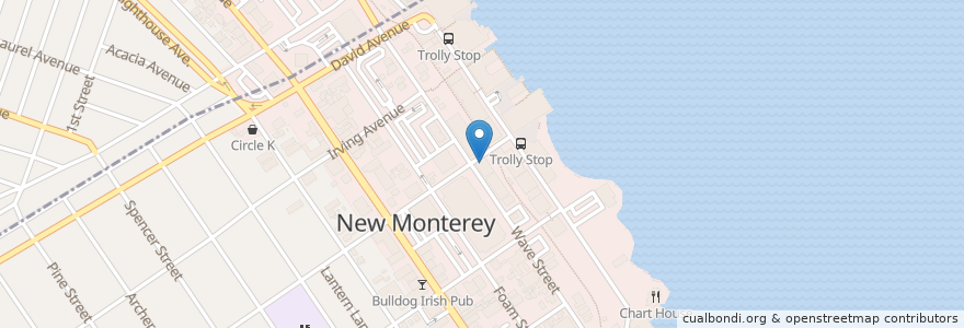 Mapa de ubicacion de Cannery Row Brewing Company en Amerika Birleşik Devletleri, Kaliforniya, Monterey County, Monterey.
