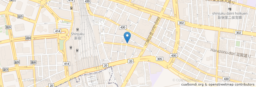 Mapa de ubicacion de Segafredo en اليابان, 東京都, 新宿区.